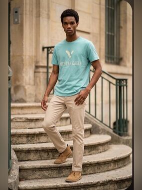 American Eagle Outfitters Super Soft Teal Short Sleeve Tee